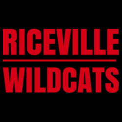 Riceville Wildcats - Red  - Youth Sponge Fleece Crewneck Sweatshirt Design