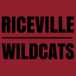Riceville Wildcats - Black  - ® Ladies Heather On Heather Contender ™ Scoop Neck Tee Design