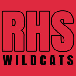 RHS Wildcats - Black  - Yarn-Dyed Raglan Hooded Pullover Design