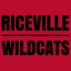 Riceville Wildcats - Black  - Performance Fleece Pullover Hooded Sweatshirt Design