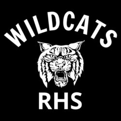 Wildcats RHS - White/Black  - Toddler Three-Quarter Sleeve Baseball Tee Design
