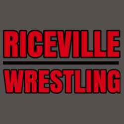Riceville Wrestling - Red/Black  - Youth Sponge Fleece Crewneck Sweatshirt Design