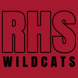 RHS Wildcats - Black  - Fan Favorite Fleece Pullover Hooded Sweatshirt Design