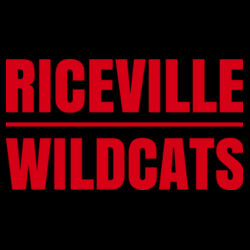 Riceville Wildcats - Red  - Unisex Sponge Fleece Raglan Sweatshirt Design
