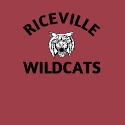 Riceville Wildcats - Black  - Youth Triblend Jersey Short Sleeve Tee Design