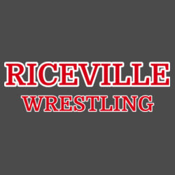 Riceville Wrestling - Red/White  - ® Ladies Sueded Cotton Blend Full Zip Hoodie Design