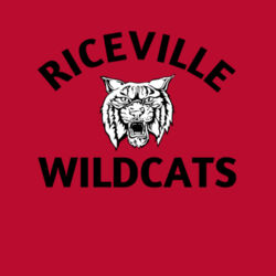 Riceville Wildcats - Black  - Raglan Colorblock Pullover Hooded Sweatshirt Design