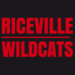 Riceville Wildcats - Red  - Youth EcoSmart ® Pullover Hooded Sweatshirt Design