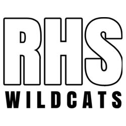 RHS Wildcats - Black  - Toddler Three-Quarter Sleeve Baseball Tee Design