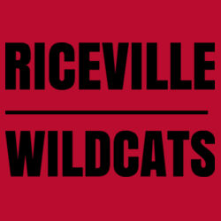 Riceville Wildcats - Black - Youth PosiCharge ® Electric Heather Fleece Hooded Pullover Design