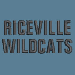 Riceville Wildcats - Red  - Ladies Long Sleeve Value Denim Shirt Design
